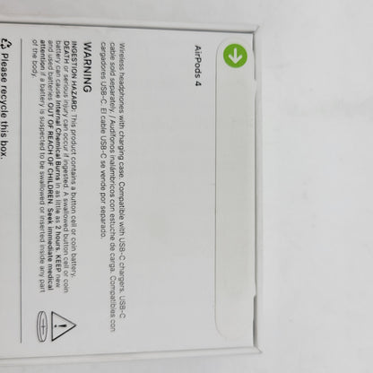 New Apple AirPods 4th Gen with Charging Case A3053 A3050 A3058 MXP63LL/A