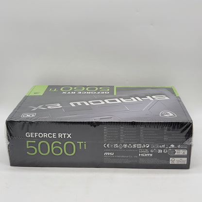 New MSI GeForce RTX 5060 Ti SHADOW 2X OC 8GB GDDR7 Graphics Card 912-V536-035