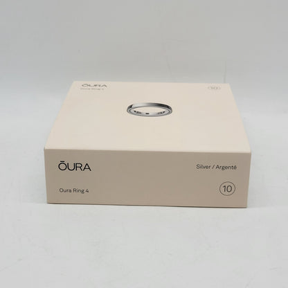 New Oura Ring 4 10 Silver Titanium Smart Ring JZ90-54217-10