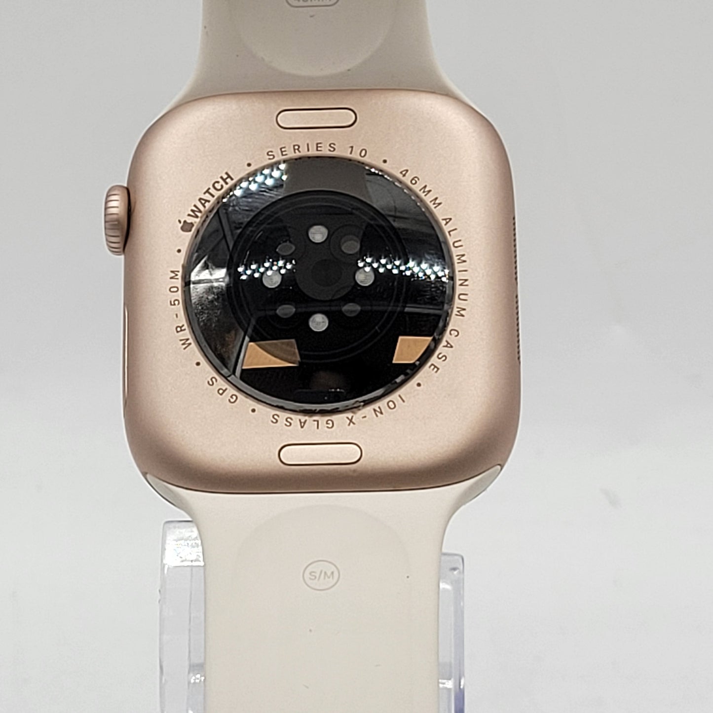 GPS Only Apple Watch Series 10 46MM Gold Aluminum Starlight Sport Band MWWT3LW/A